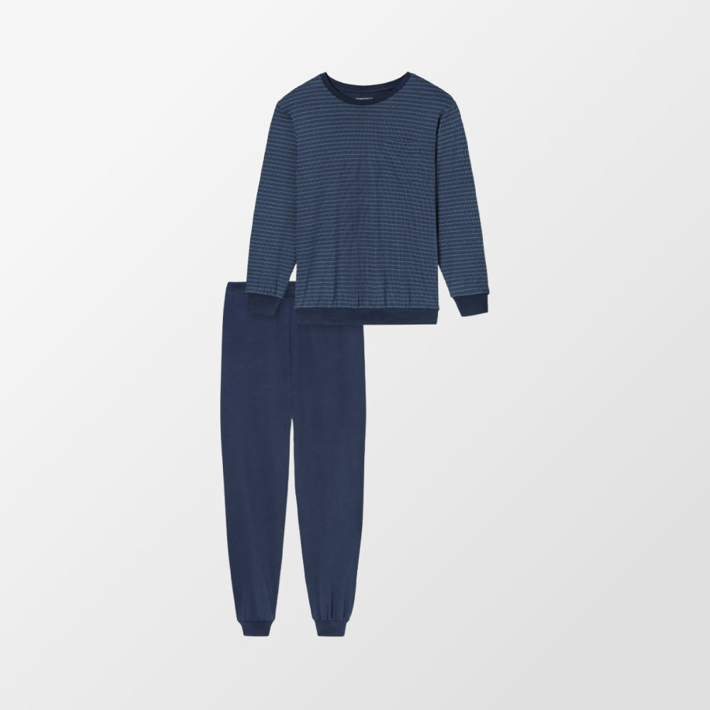 Pyjama met opgestikte borstzak van Schiesser