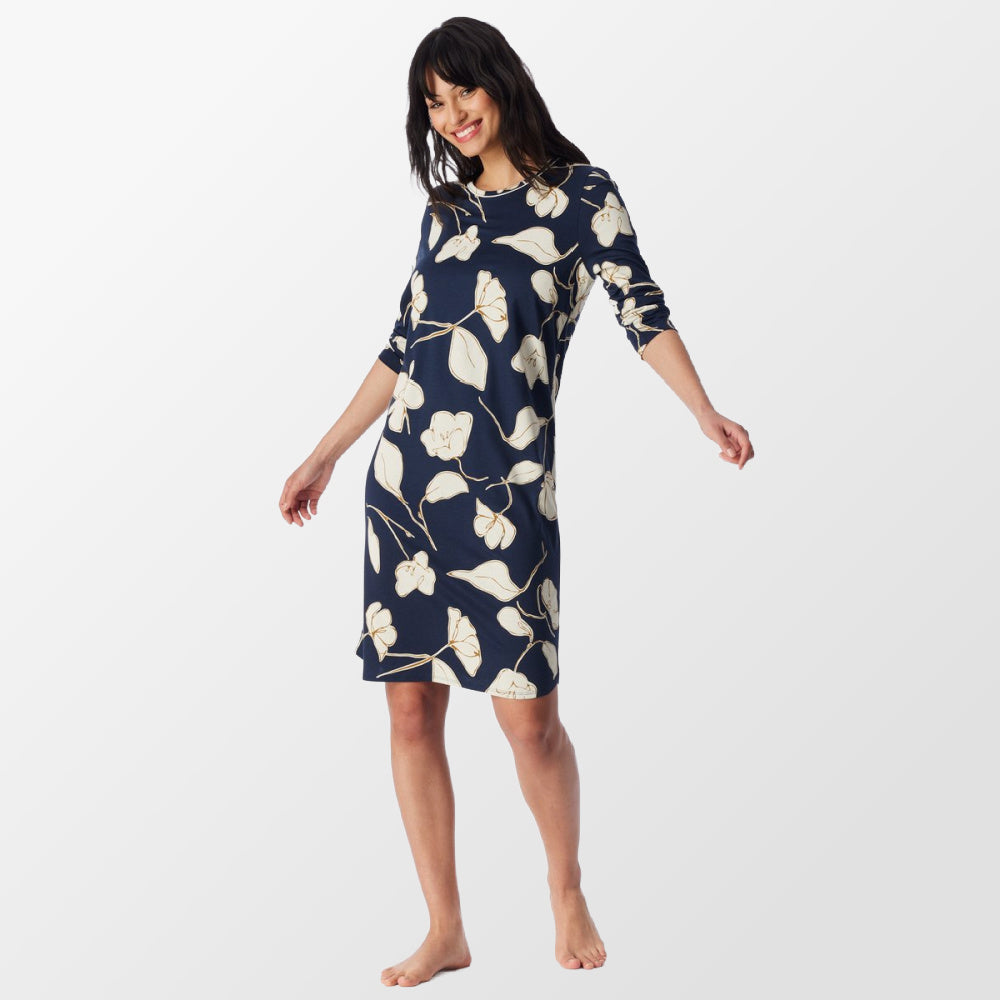 Chemise de nuit douce à imrpimé à fleurs de Schiesser