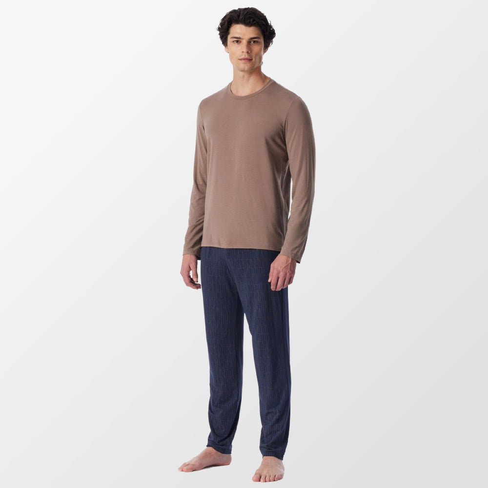 Pyjama van Schiesser in warm taupe