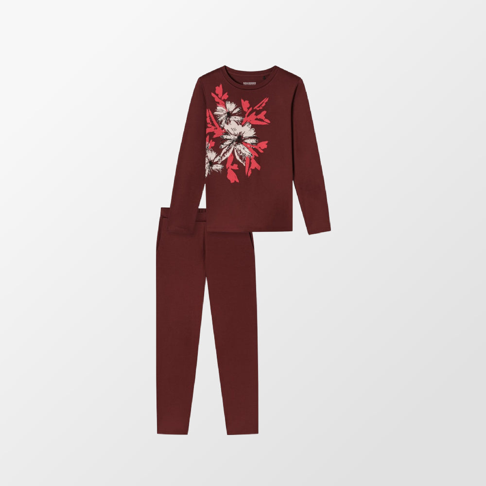 Pyjama van Schiesser met bloemmotief