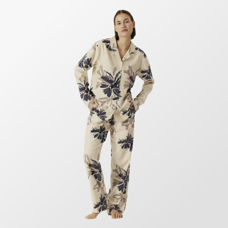 Pyjama met weelderig bloemenpatroon van Schiesser