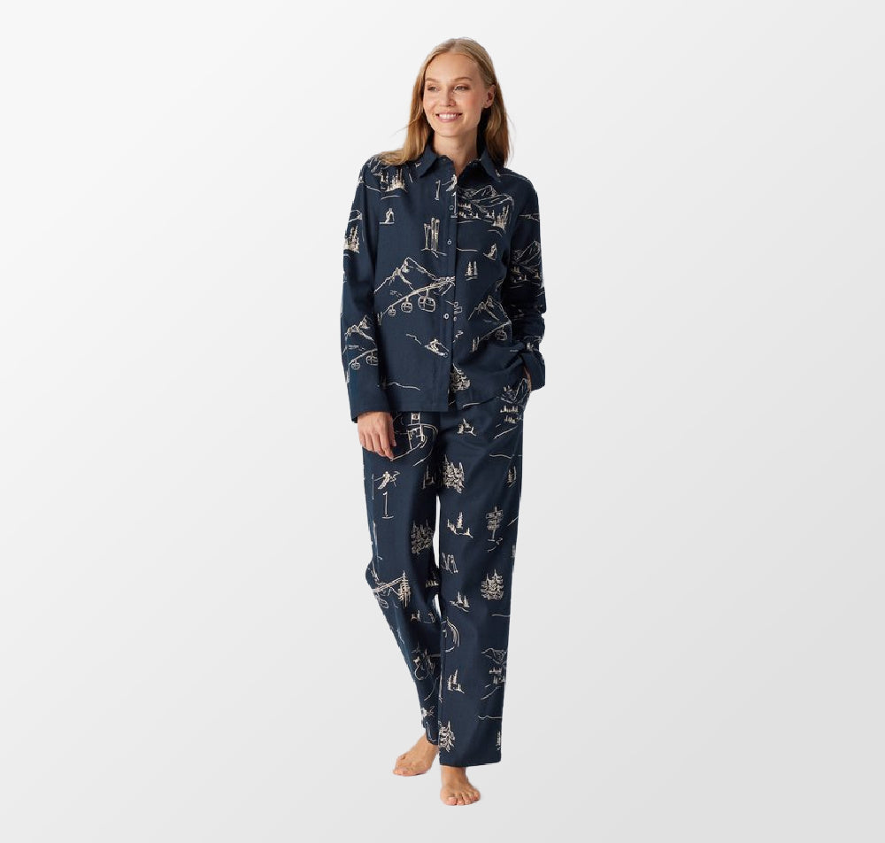 Pyjama met berglandschap van Schiesser