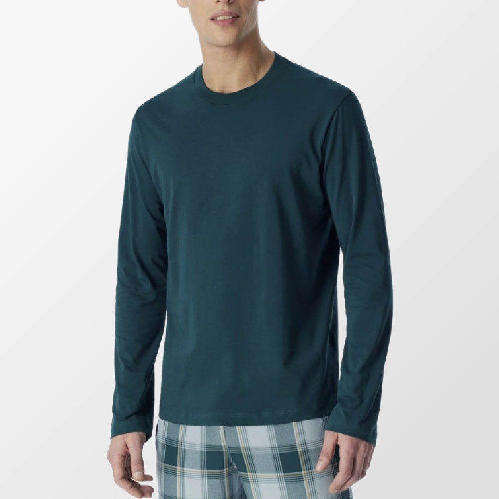 Pyjama van Schiesser met frisse geruite broek