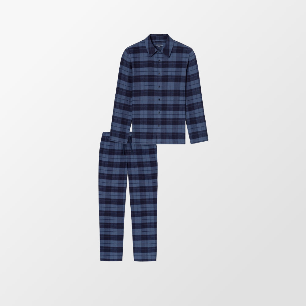 Pyjama flanel van Schiesser met een klassiek ruitpatroon