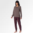 Schiesser pyjama in een cacao bruine kleur