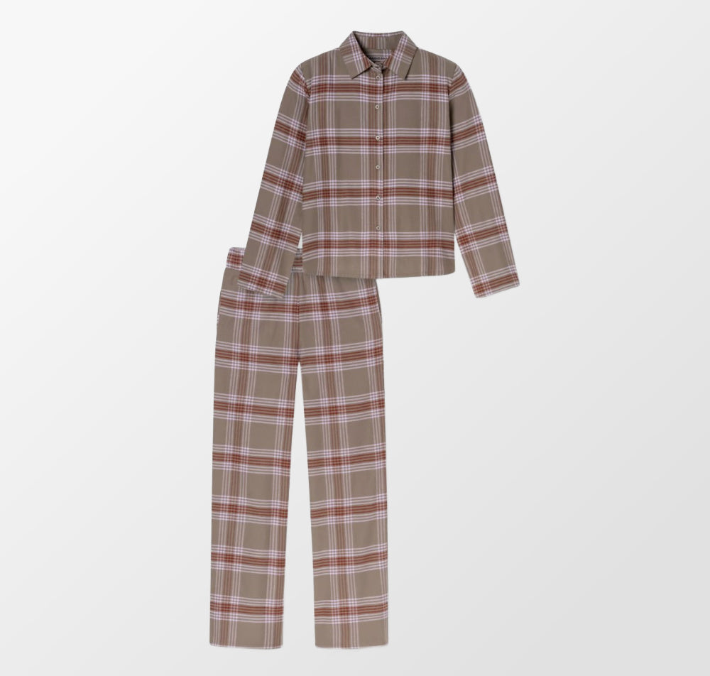 Pyjama geruit flanel van Schiesser in zachte kwaliteit