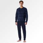 Blauwe pyjama van Schiesser in badstof