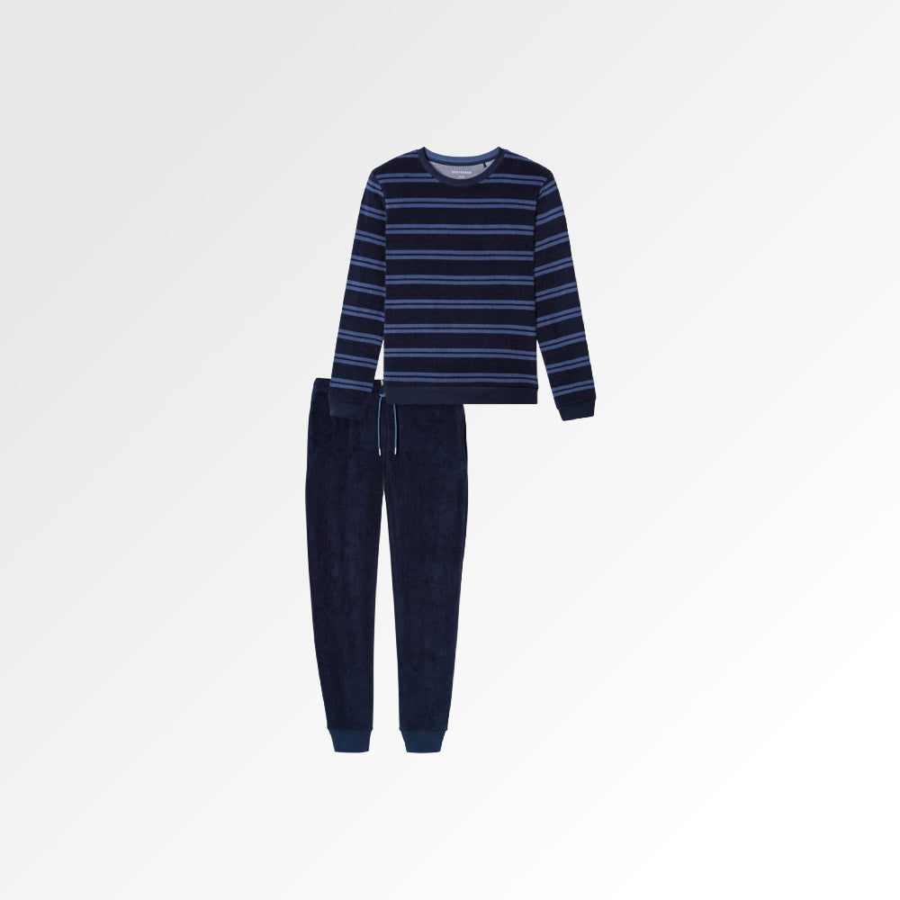 Pyjama van Schiesser met tweekleurige strepen