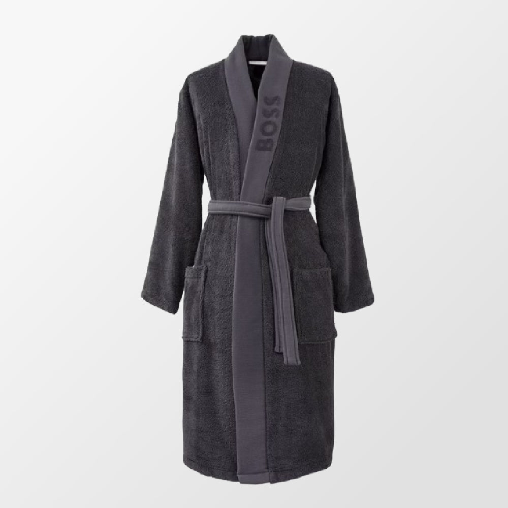 badjas Plain Graphite van Hugo Boss - peignoir de bain Plain Graphite de Hugo Boss - bathrobe Plain Graphite from Hugo Boss