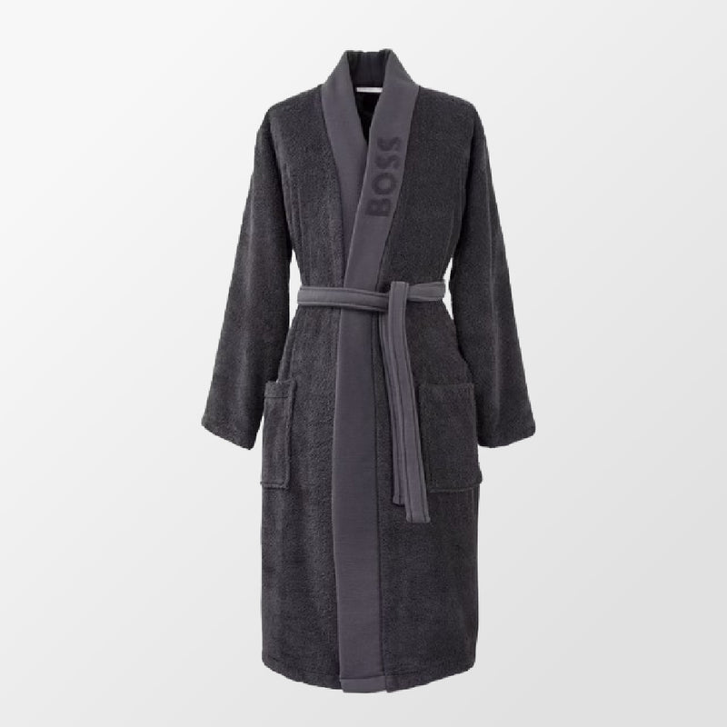 badjas Plain Graphite van Hugo Boss - peignoir de bain Plain Graphite de Hugo Boss - bathrobe Plain Graphite from Hugo Boss