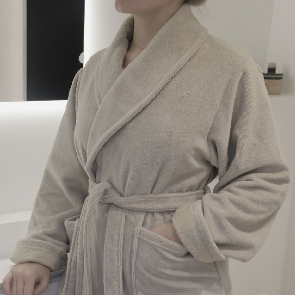 Badjas van Vandersickel in mooie zandkleur