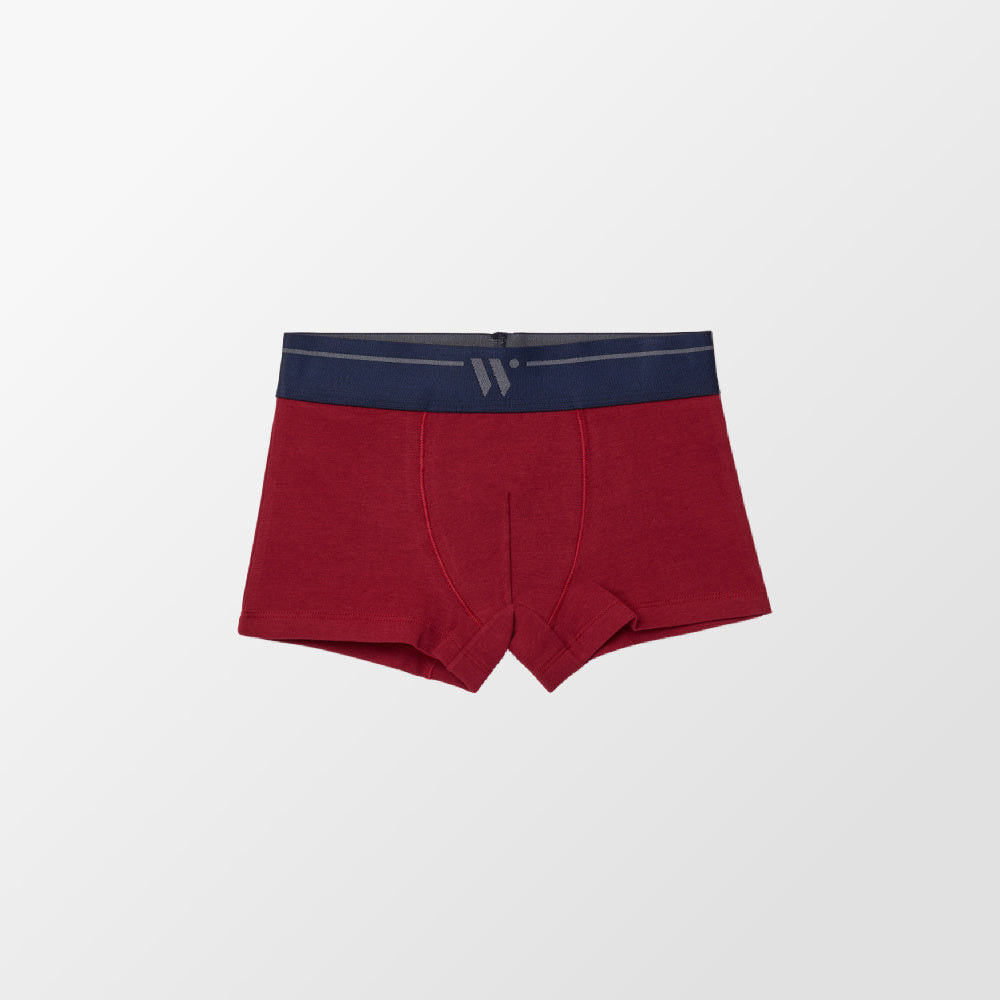 Plain burgundy boxer shorts by Woody