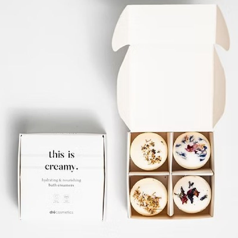 Vier hydraterende bruisballen van Drécosmetics