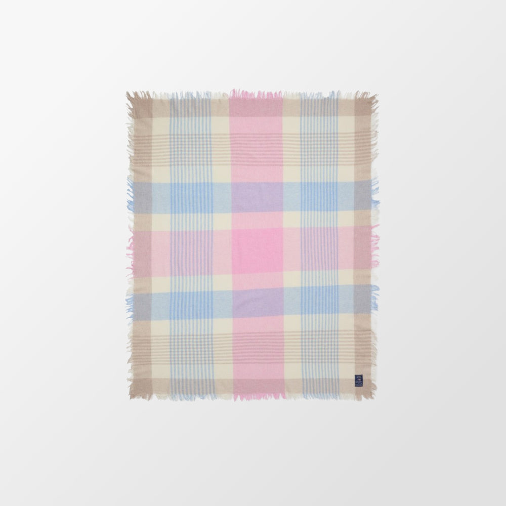 Meerkleurige plaid Multi Checked Recycled Wool Blend van Lexington