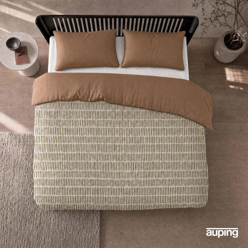 Duvet cover Brush Brown by Auping in a warm brown color