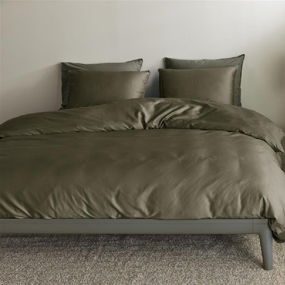 Dekbedovertrek Change Olive Green van Beddinghouse met ademende eigenschappen