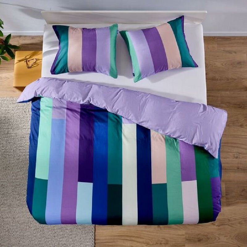 Housse de couette Color ever Purple d'Auping avec des bandes