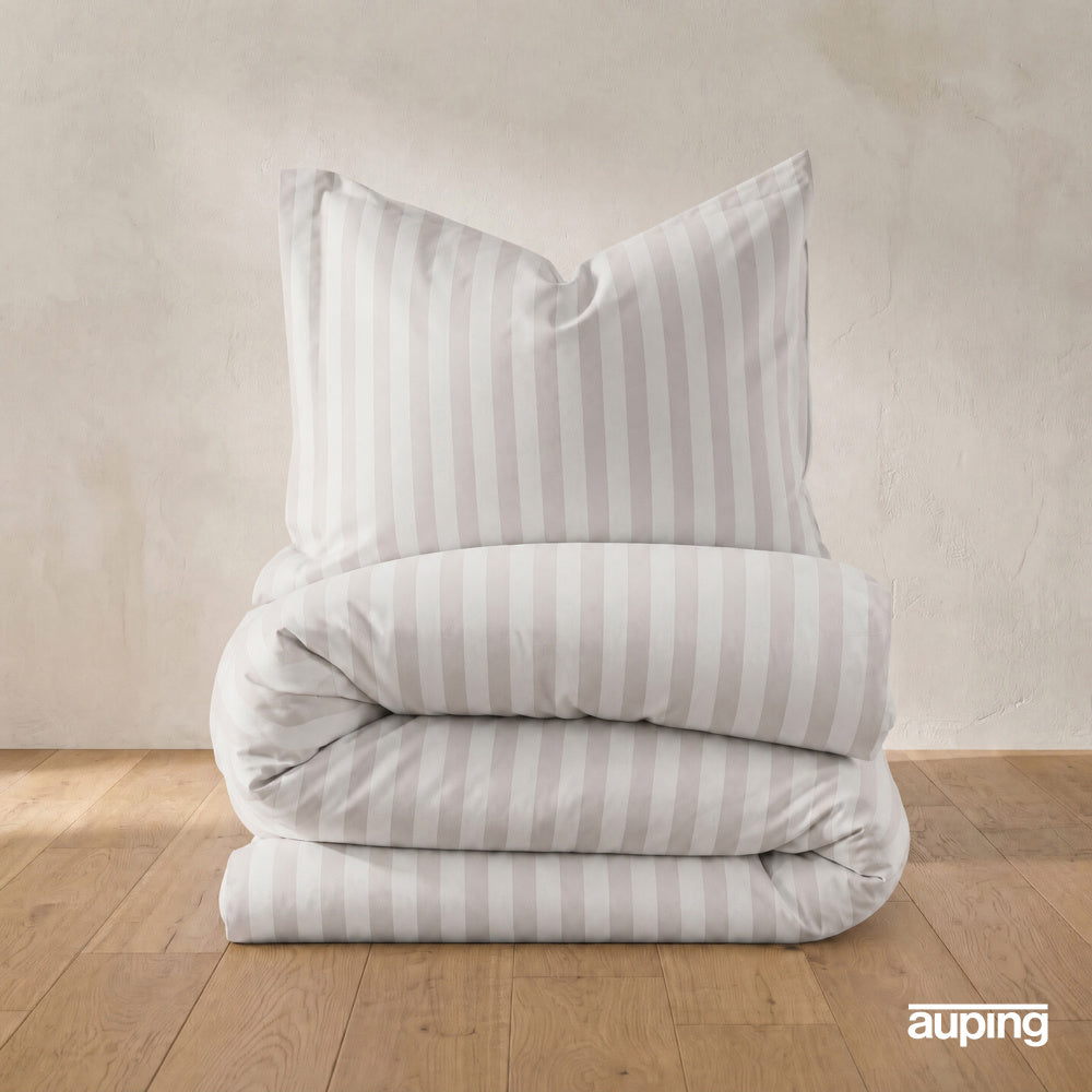 Auping dekbedovertrek Cotton Stripe White in fris wit