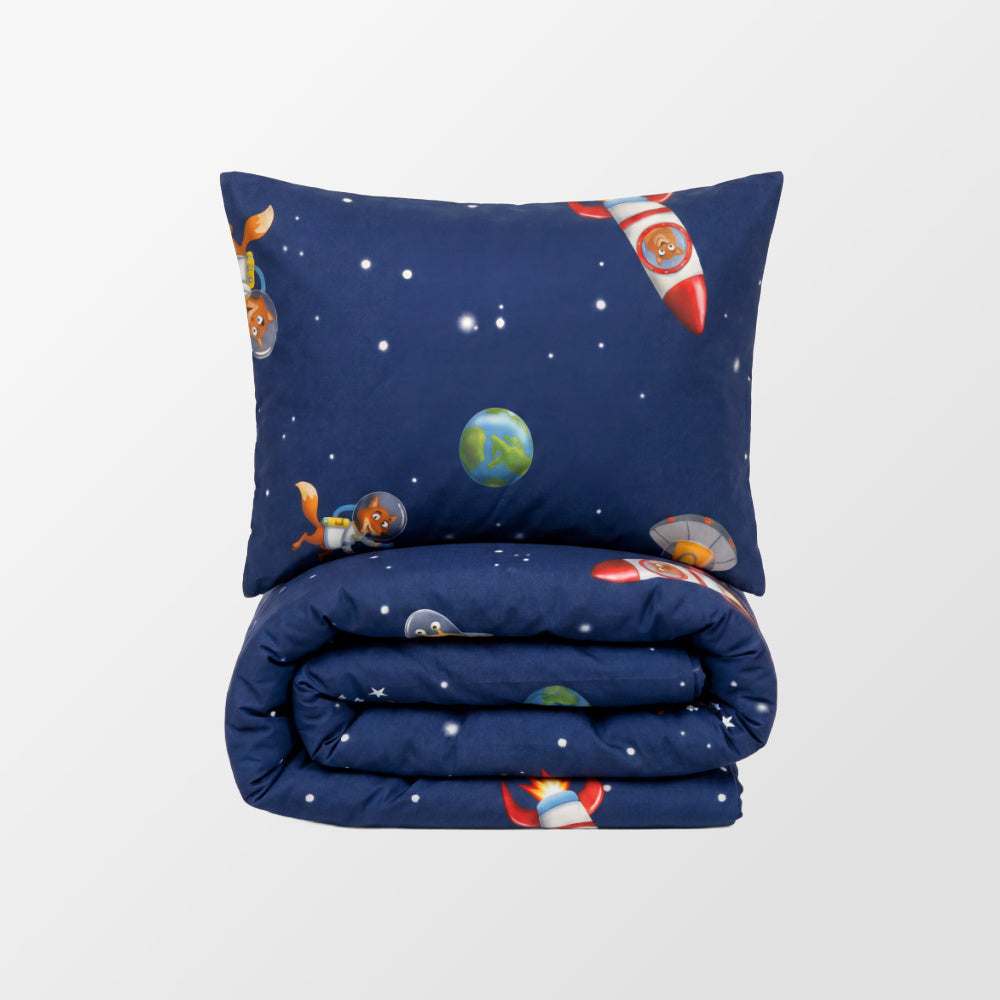 Dekbedovertrek met astronauten en planeten van Woody
