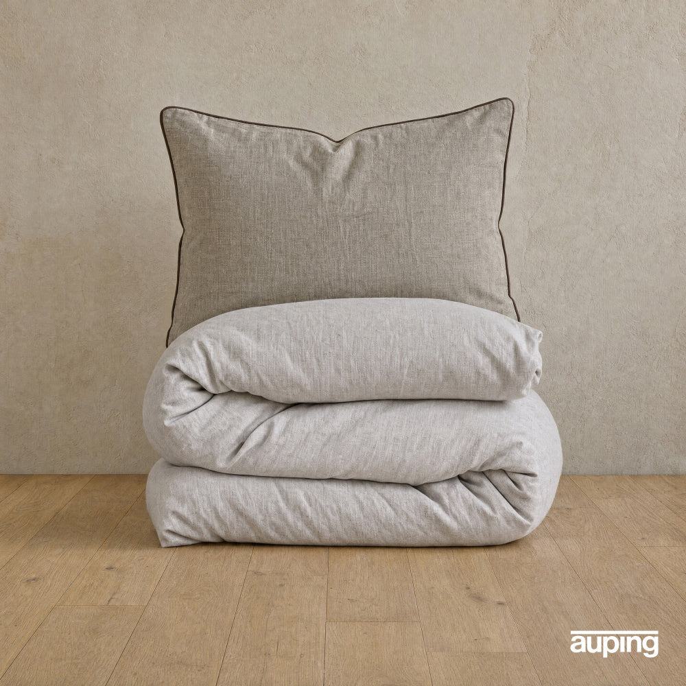 Dekbedovertrek Gentle Ease Beige van Auping in natuurlijke kleuren