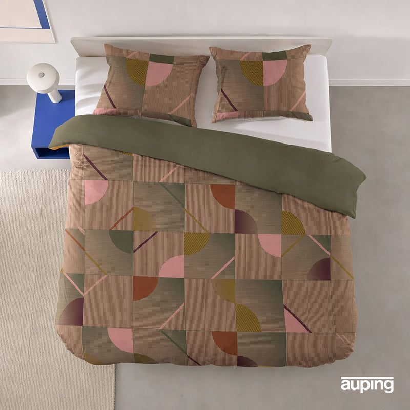 Auping dekbedovertrek Tessera Green met speels dessin