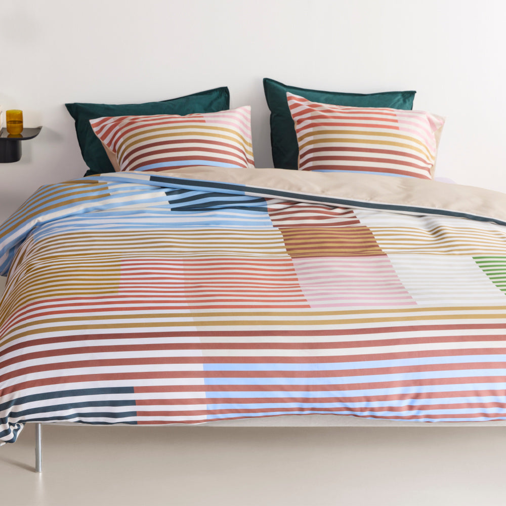 Dekbedovertrek Ginza Multi van Dutch Design met strepenpatroon