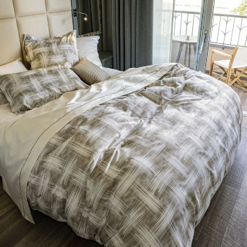 Dekbedovertrek Graffiti Beige van Signoria met abstracte lijnen