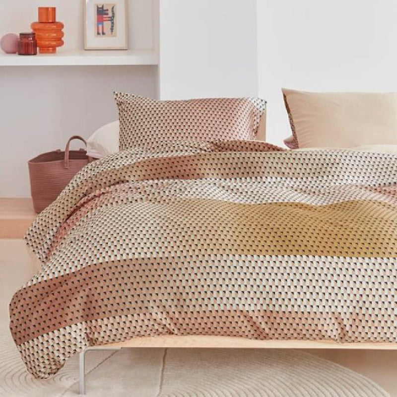 Housse de couette Hollywood Boulevard Sand de Dutch Design aux tons rétro