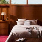 Dekbedovertrek L Block van Lacoste in katoen perkaal