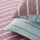 Dekbedovertrek Liliana Bordeaux/Pearlblue in flanel van Nomo