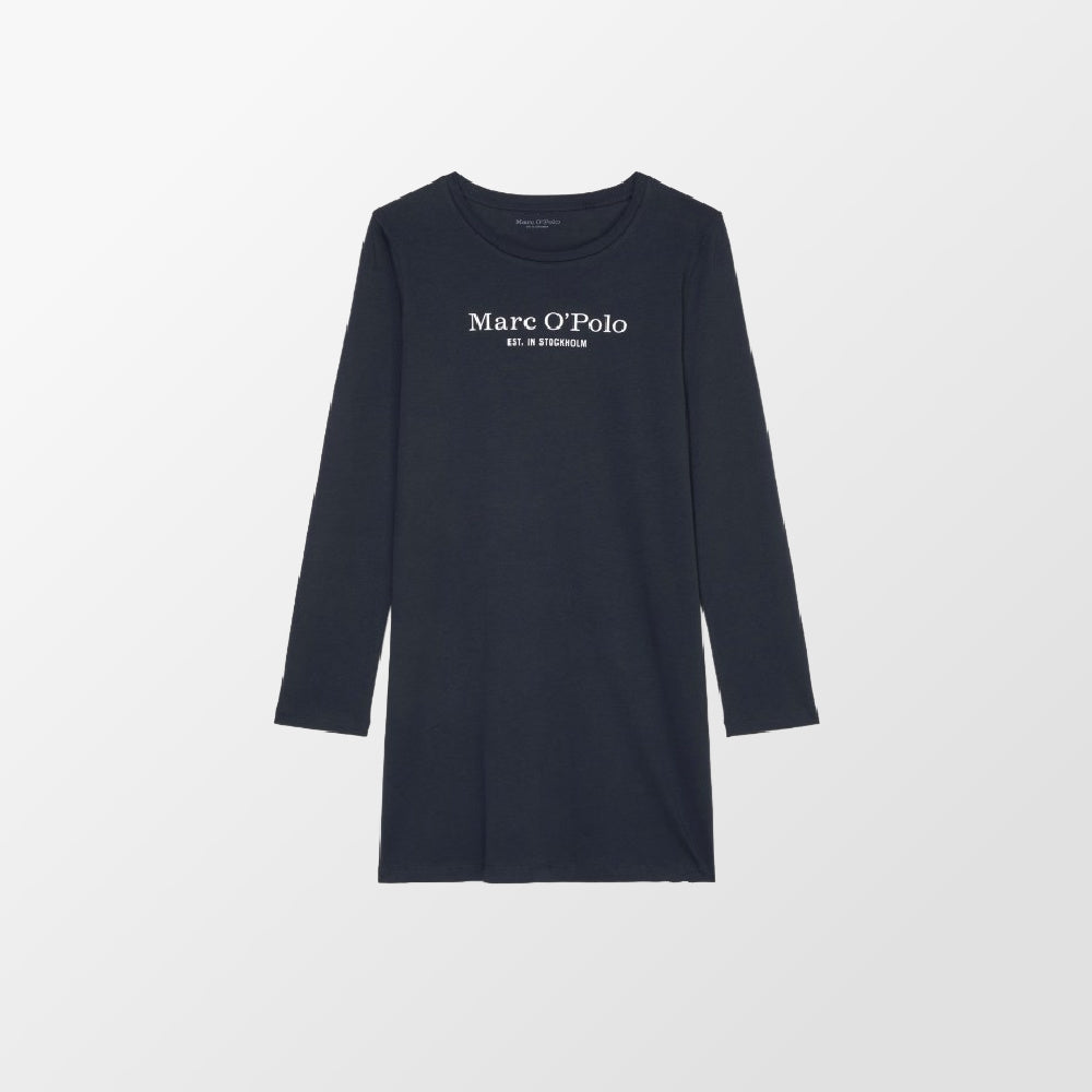 Detail van loungeshirt navy van Marc O'Polo