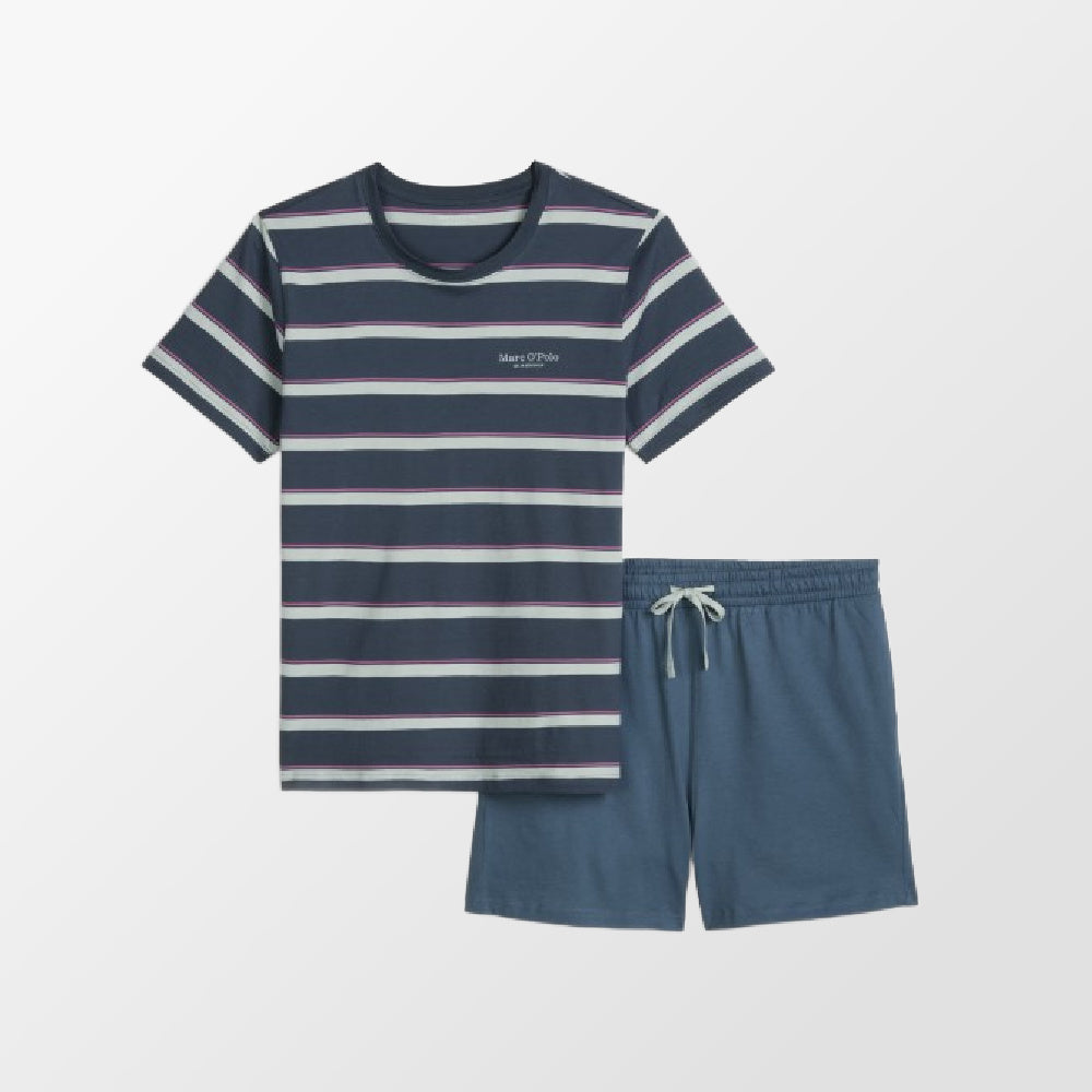Marc O'Polo lounge set Orion Blue Stripe with yarn-dyed stripes