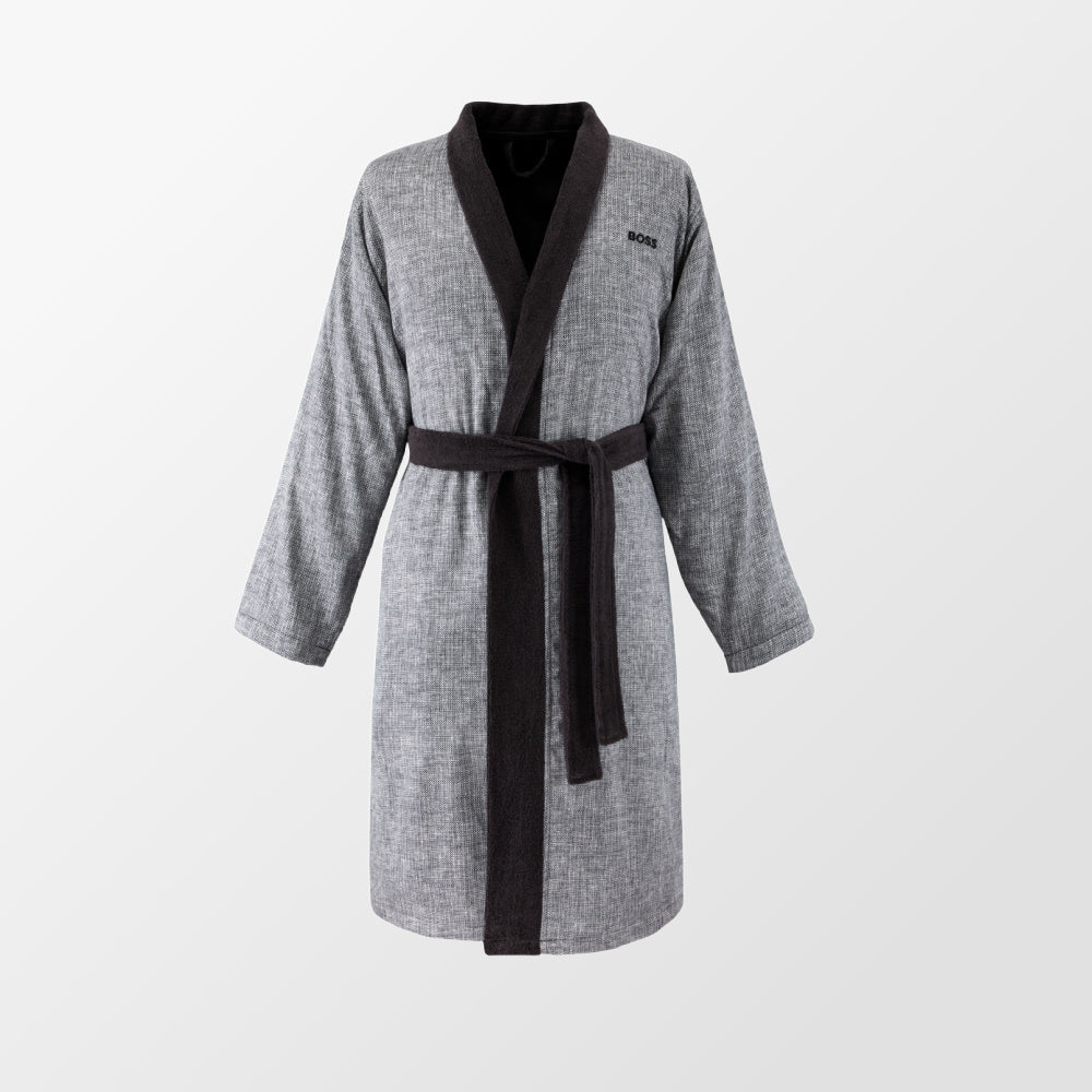 Hugo Boss, Bathrobe Taman Anthracite – Bosmans Slaapcomfort