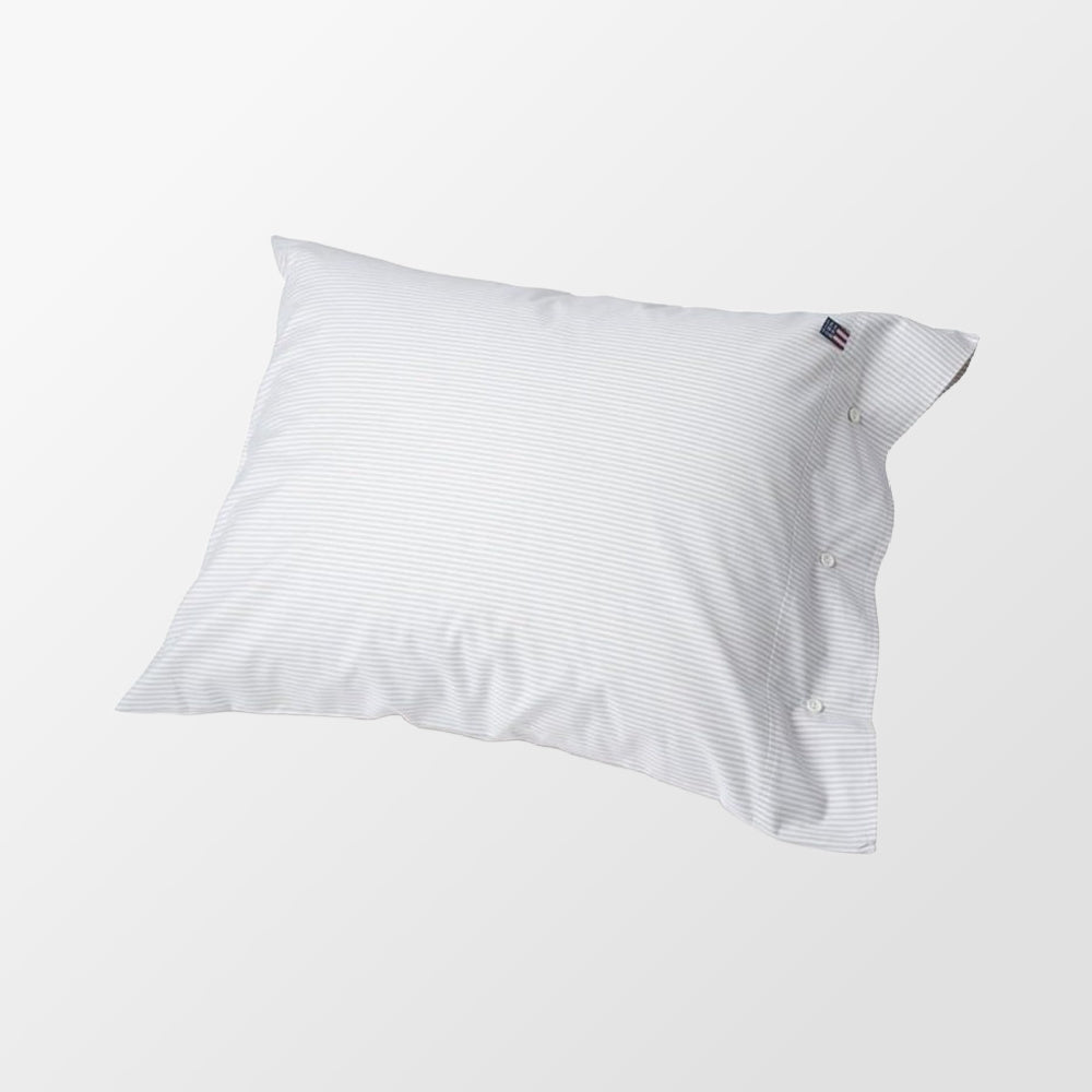 Lexington Dekbedovertrek Pin Point Gray/White met strepen