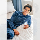 Donkerblauwe pyjama met sterren en diertjes van Woody