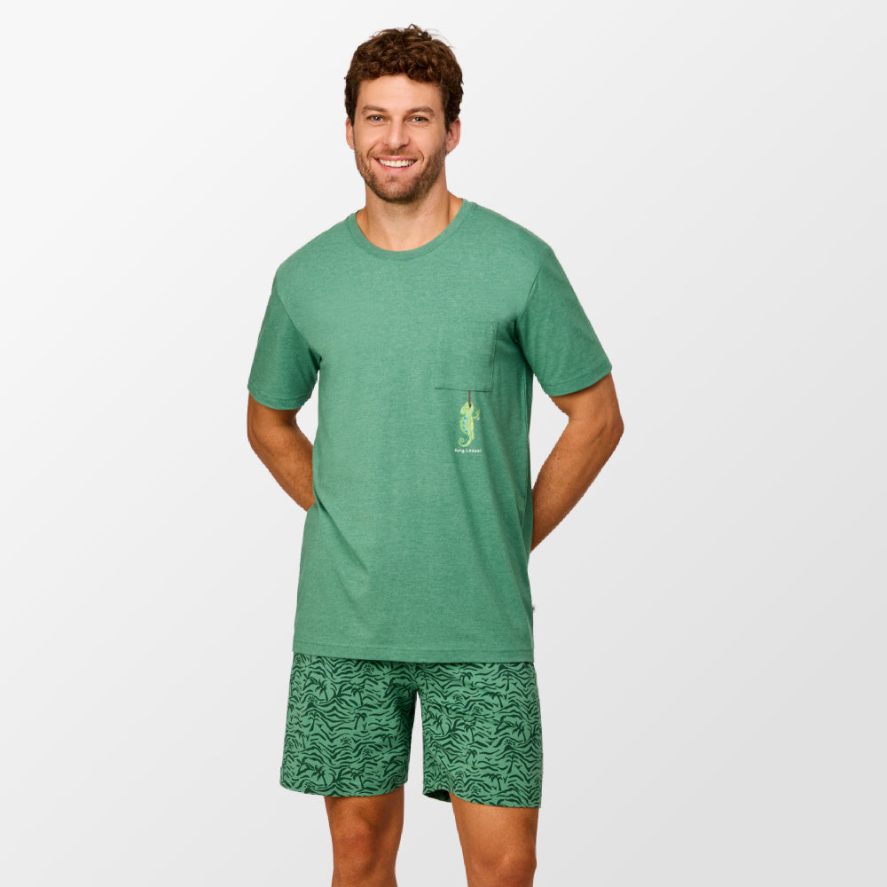 Woody pajamas green chameleon for teens