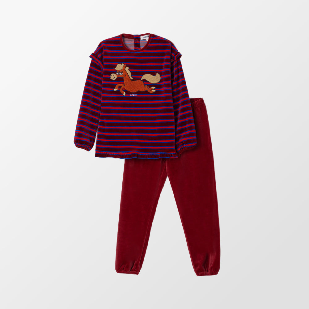 Pyjama van Woody met ponyprint