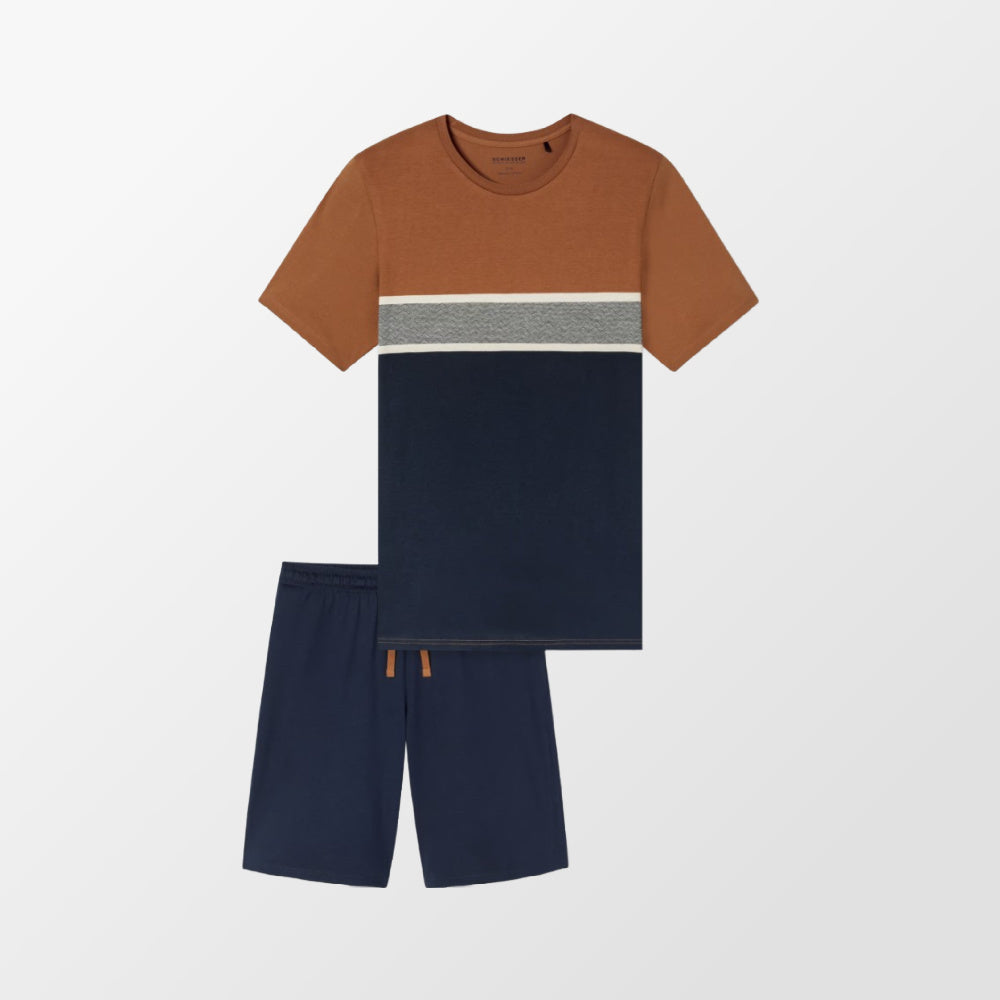 Pyjama court imprimé amiral bleu de Schiesser