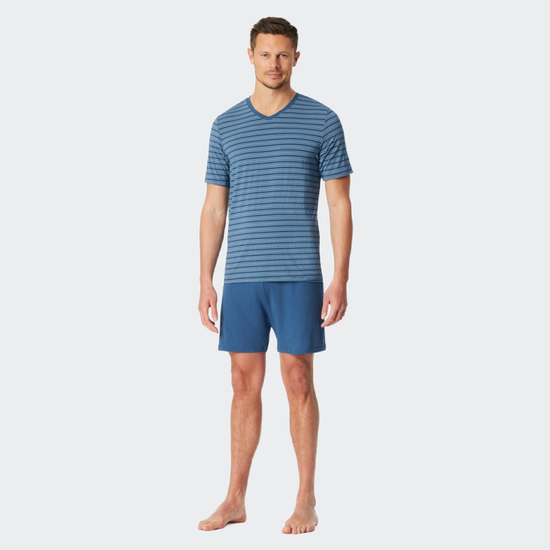 Pyjama van Schiesser in Atlantisch blauw