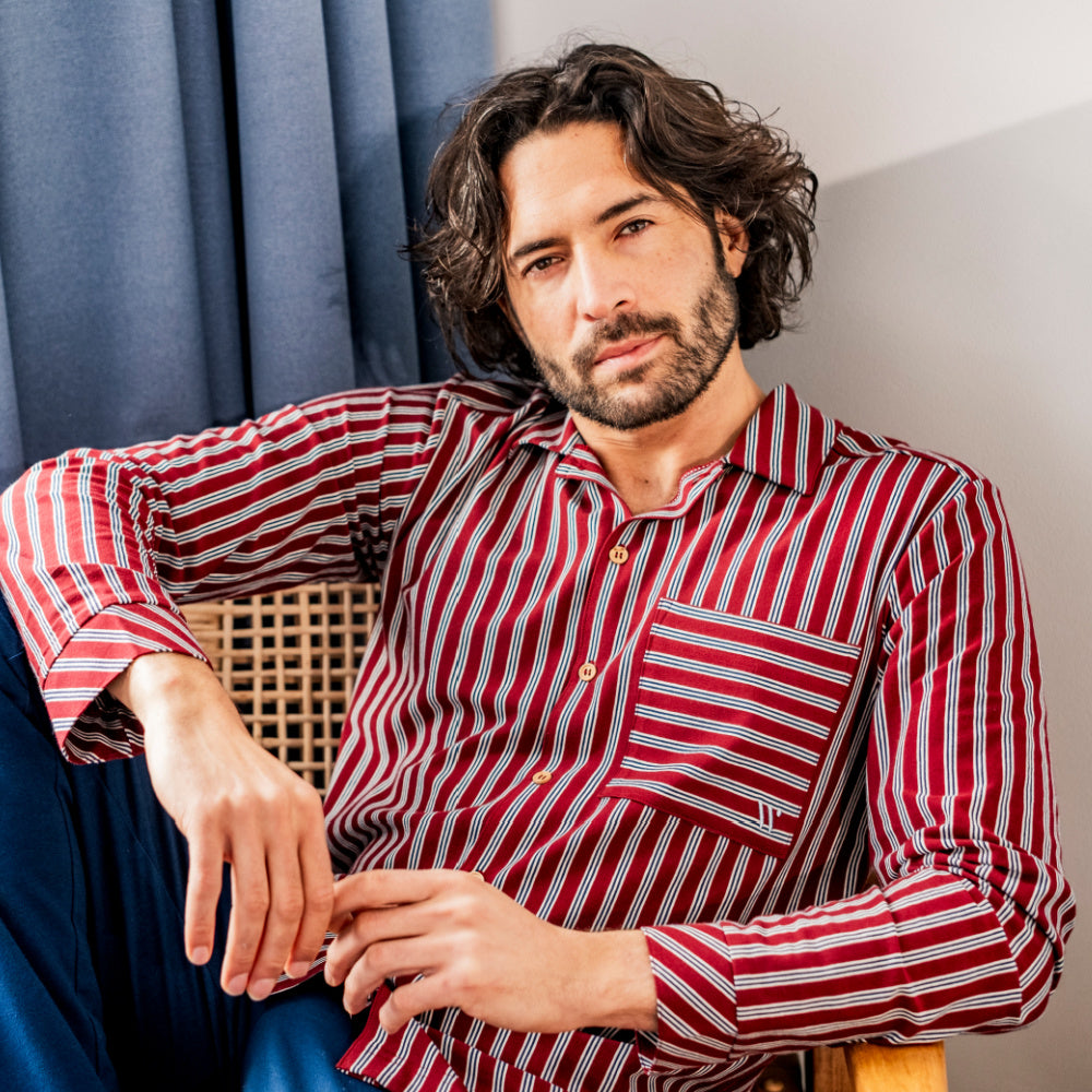 Pyjama met doorknoopsluiting van Woody