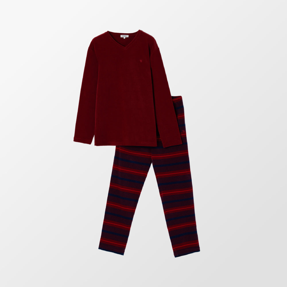 Donkerrode pyjama van Woody