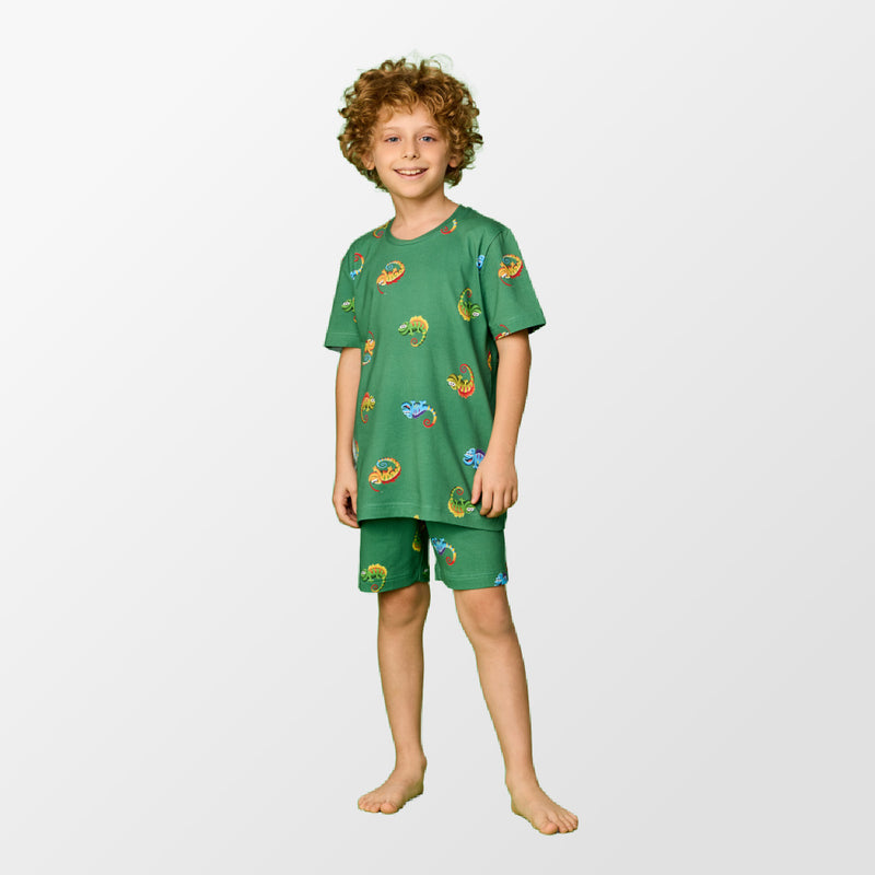 Pyjama van Woody met kameleons