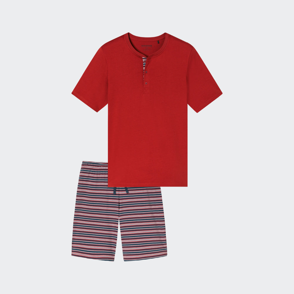 Pyjama van Schiesser met rood t-shirt