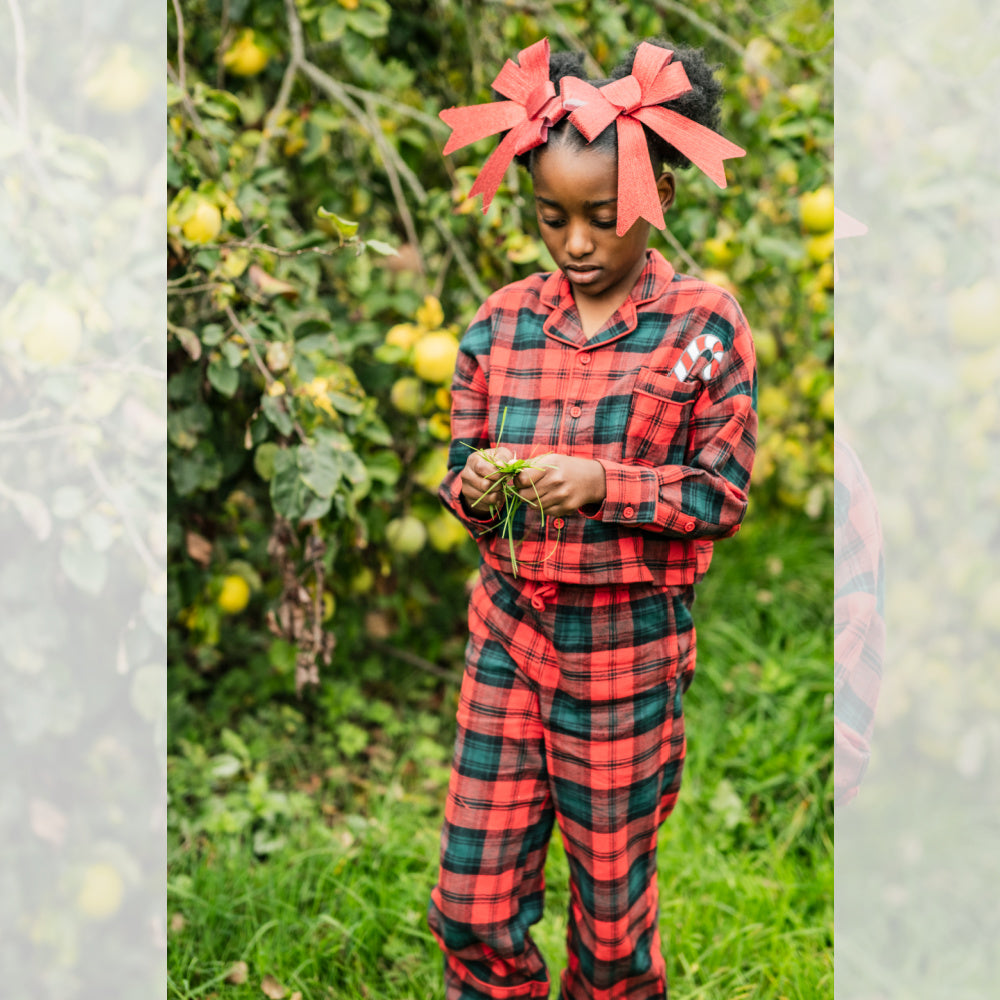 Kerstpyjama met rode ruit van Woody