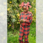 Kerstpyjama met rode ruit van Woody