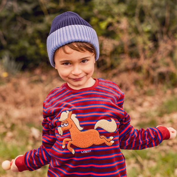 Gestreepte Woody pyjama met pony