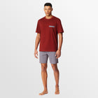 Schiesser pyjama rood patroon met opgestikte borstzak