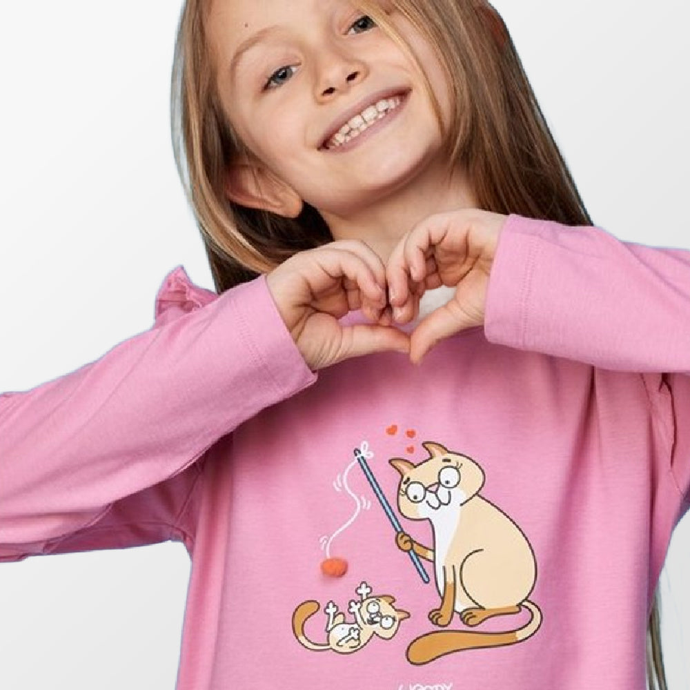 Roze pyjama van Woody