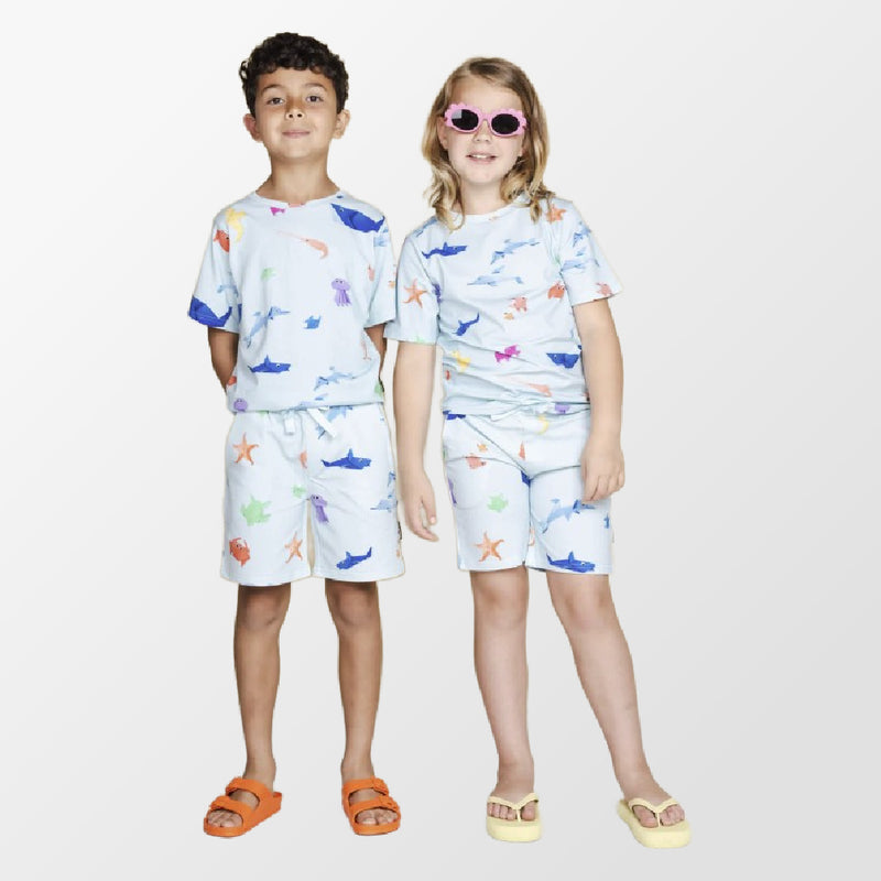 Pyjama Snurk à motifs animaux marins en papier