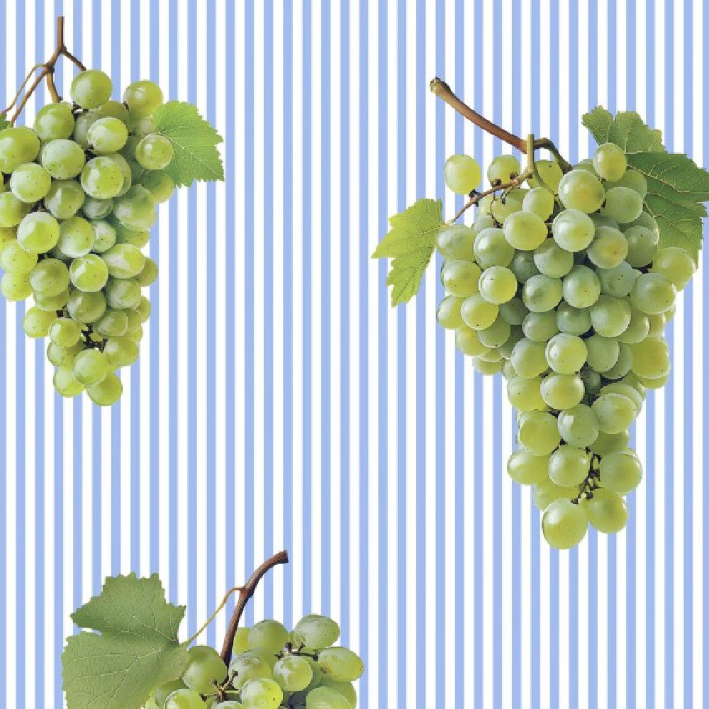 Detail van slaapkleed met witte druiventrosjes van Snurk